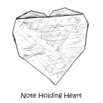 031 Note Holding Heart