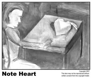 Note Holding Heart