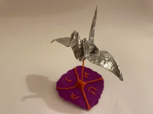 Crane Dreidel - Purple Orange