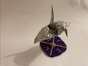 Crane Dreidel - Purple White