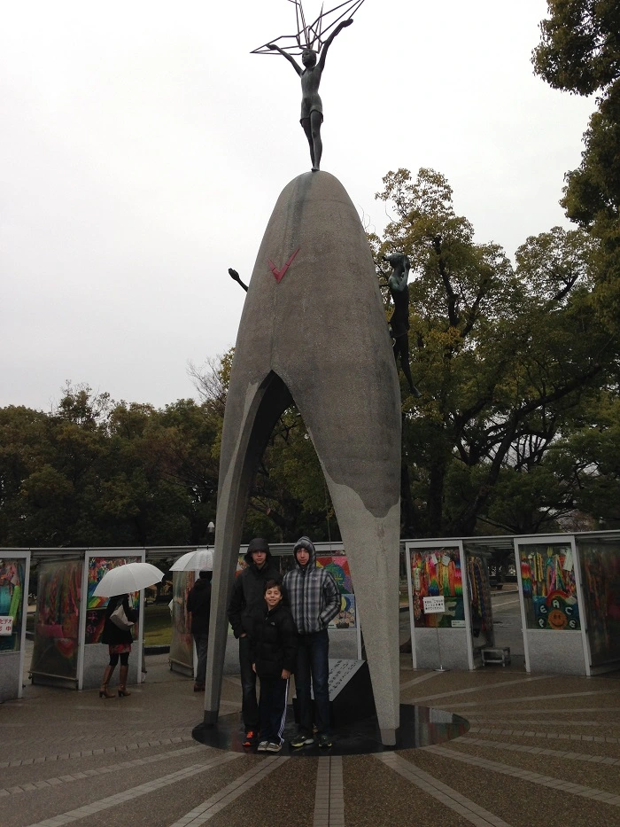 Family At Sadako Statue