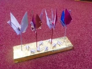 4 cranes on base